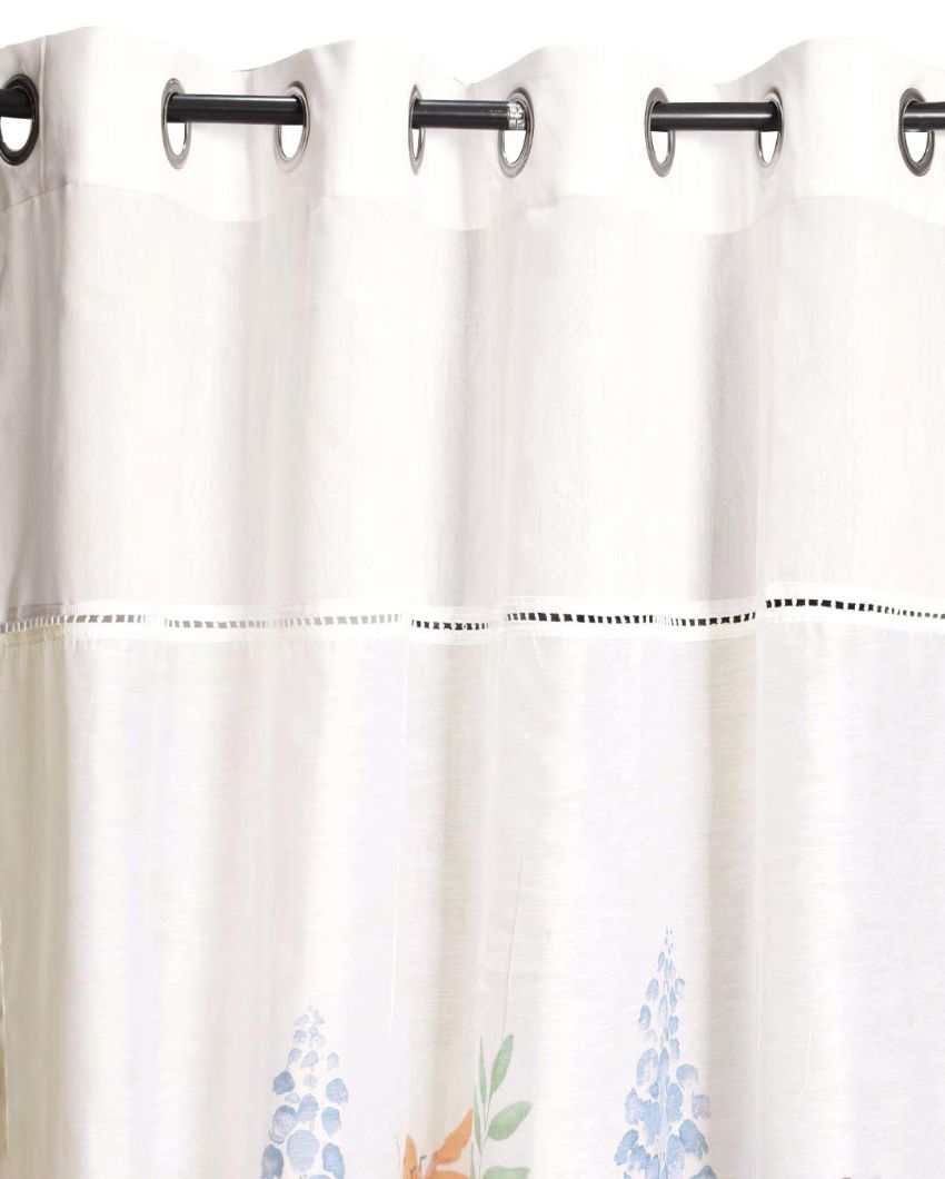 Karla Printed Polyester Sheer Curtains | Set Of 2 | 7 x 4.4 Ft