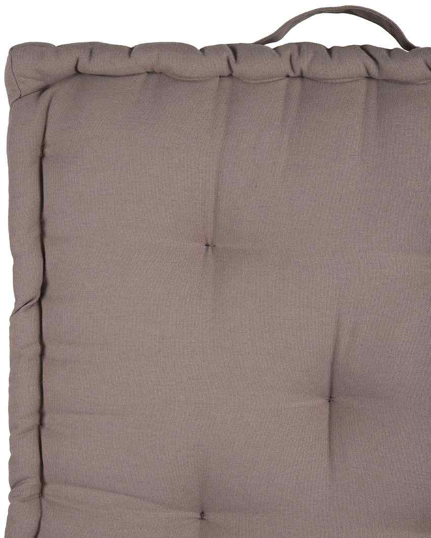 Anulom Vilom Taupe Matlas Cotton Floor Cushion