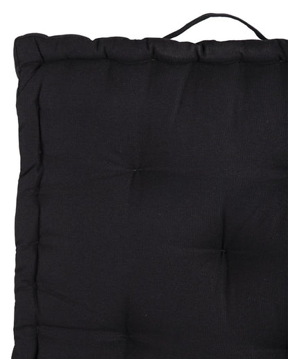 Kapalbhati Black Matlas Cotton Floor  Cushions