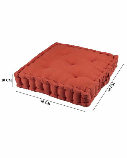 Crimson Red Matlas Cotton Floor Cushion