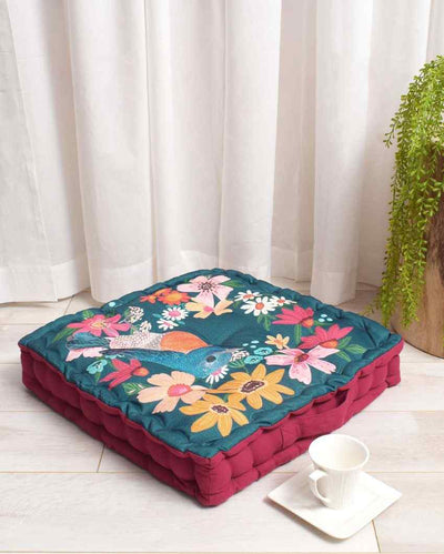 Nightingale Digitally Printed Polycotton Floor Cushion