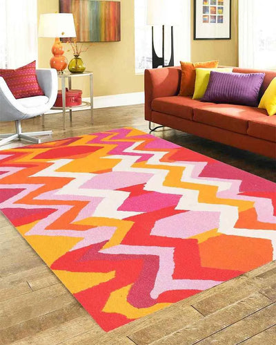 Azalea Multicolor Cotton Printed Carpet | 67 x 47 inches