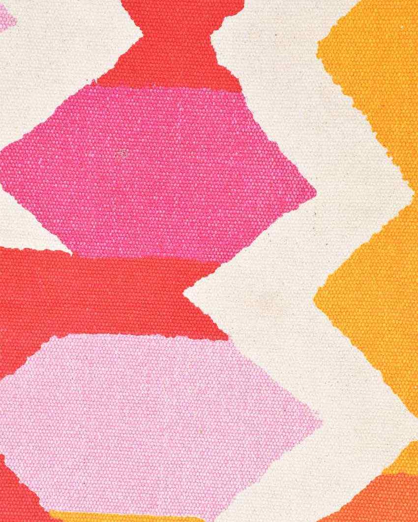 Azalea Multicolor Cotton Printed Carpet | 67 x 47 inches