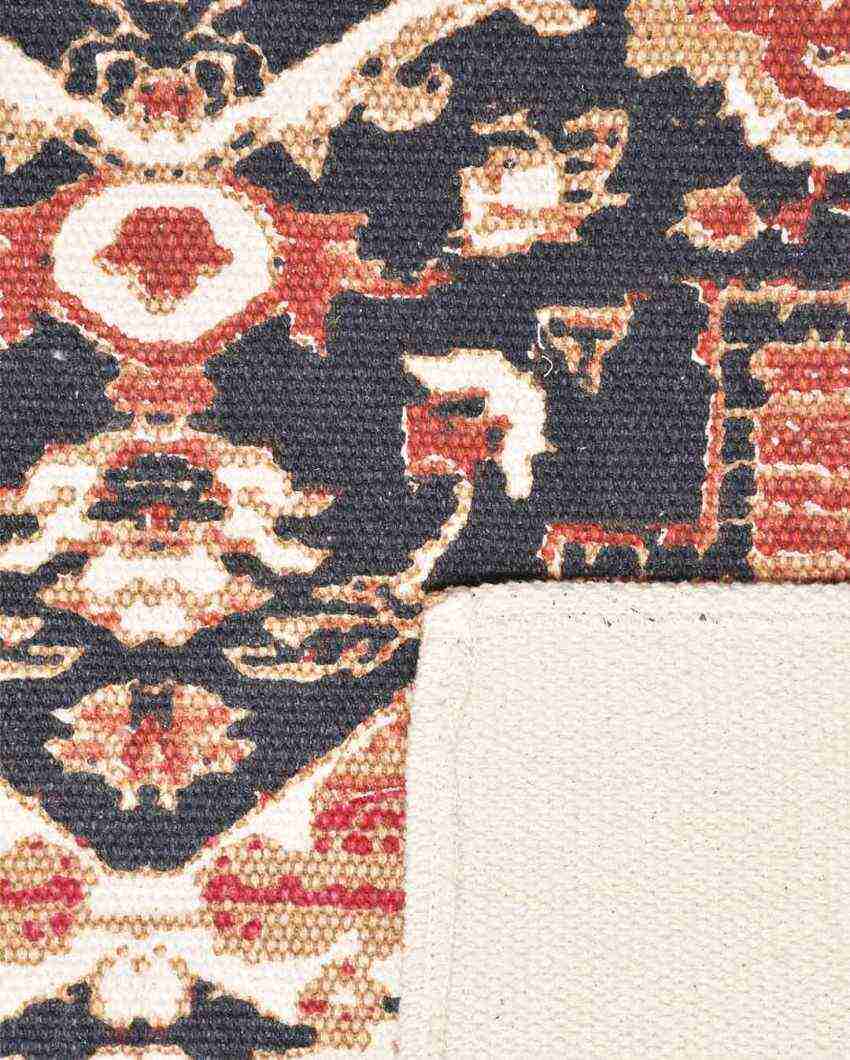 Jodhpur Rusty Printed Cotton Carpet | 67 x 47 inches