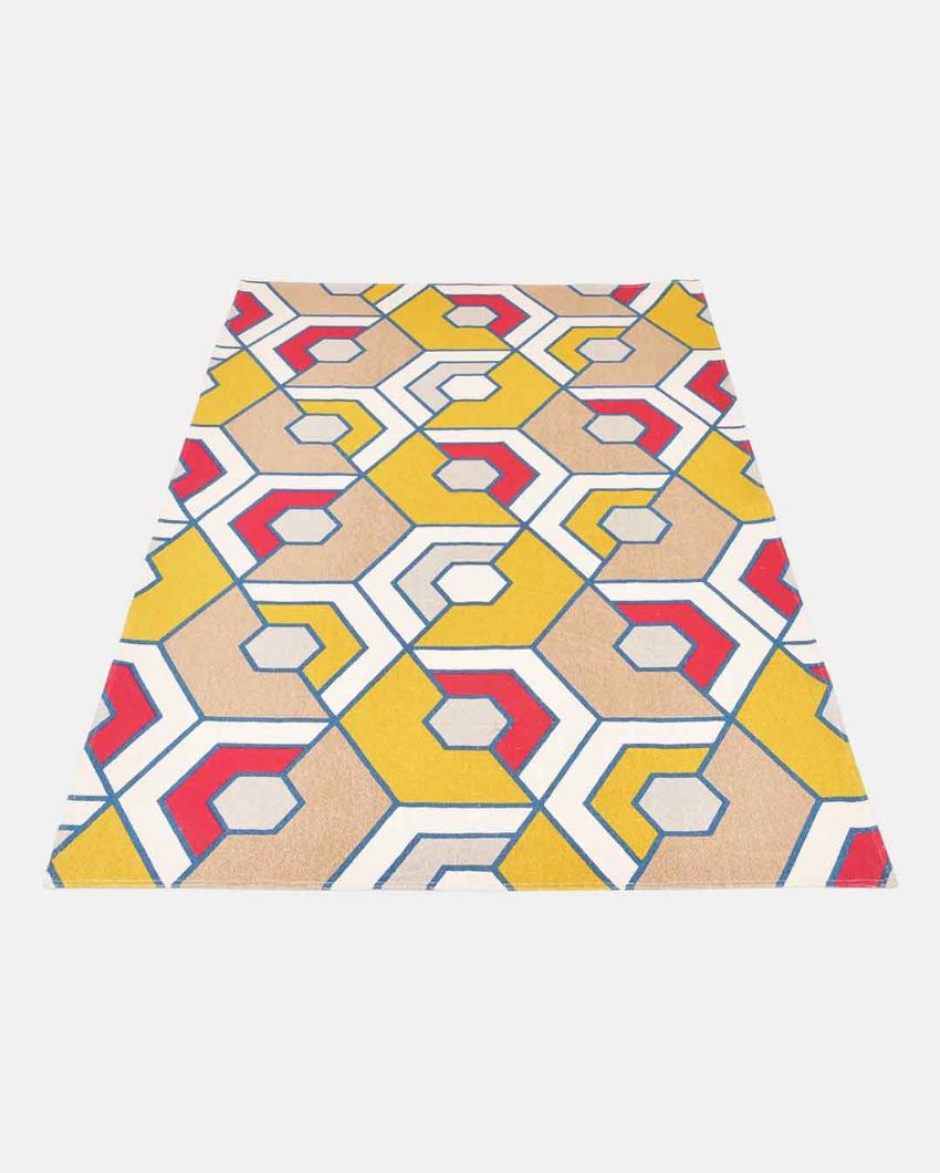 Honeycomb Printed Cotton Carpet | 67 x 47 inches