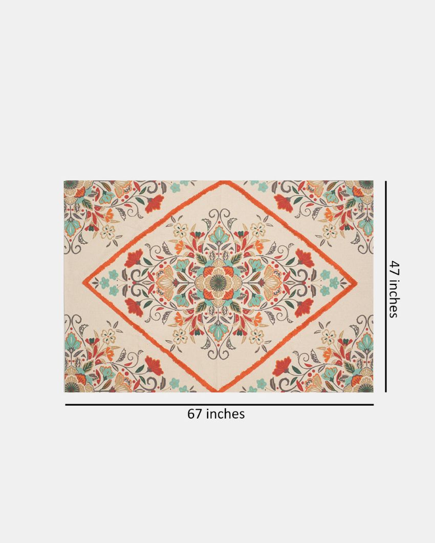 Cleido Printed Cotton Carpet | 67 x 47 inches