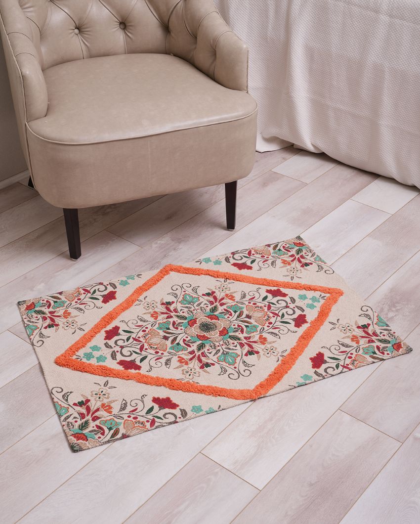 Cotton Cleido Printed Rug | 35 x 23 inches