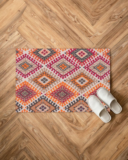 Cotton Rajwada Printed Rug | 35 x 23 inches