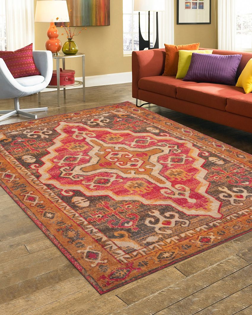 Alam Printed Carpet Carpet Cotton Lurex Carpet | 6 x 4 Feet