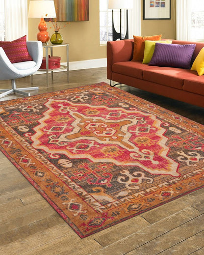 Alam Printed Carpet Carpet Cotton Lurex Carpet | 6 x 4 Feet