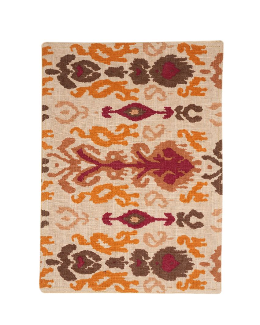 Rangbahar Ikat Printed Placemat | Set of 6 | 18 x 13 inches