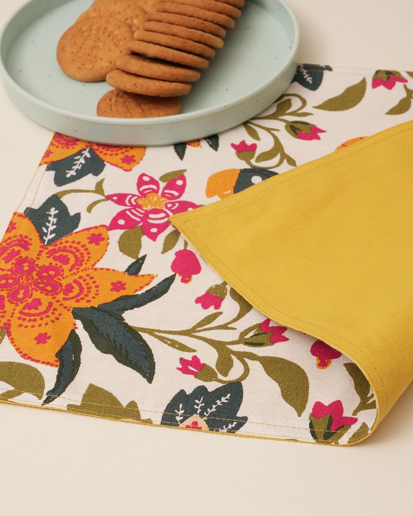 Scrolling Garden Printed Placemat | Set of 6 | 18 x 13 inches