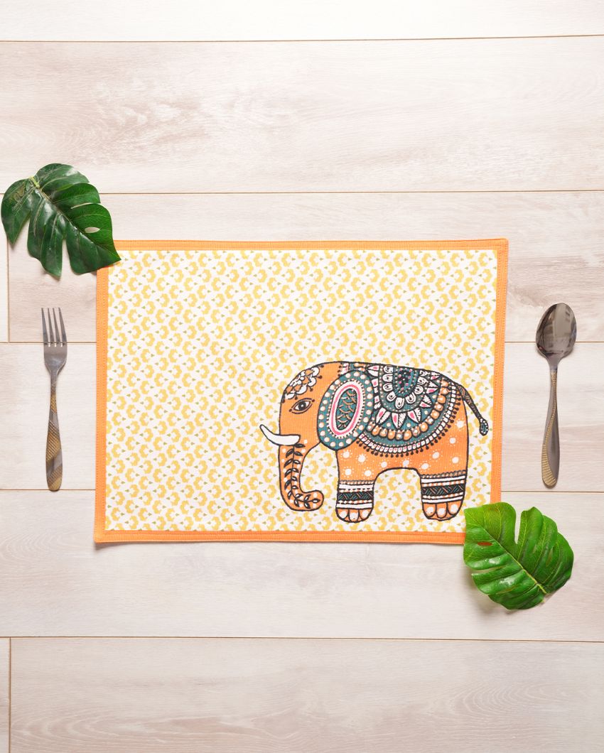 Vinayaka Printed Placemat | Set of 6 | 18 x 13 inches