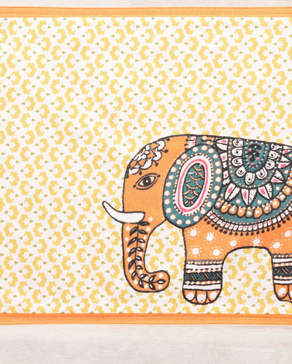 Vinayaka Printed Placemat | Set of 6 | 18 x 13 inches