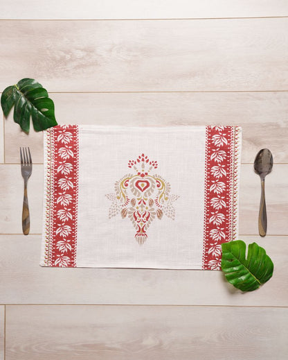 Gerua Printed Placemat | Set of 6 | 18 x 13 inches