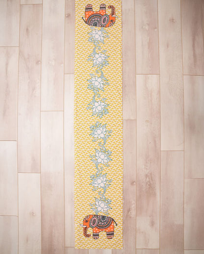 Vinayaka Cotton Printed Table Runner | 72 x 13 inches