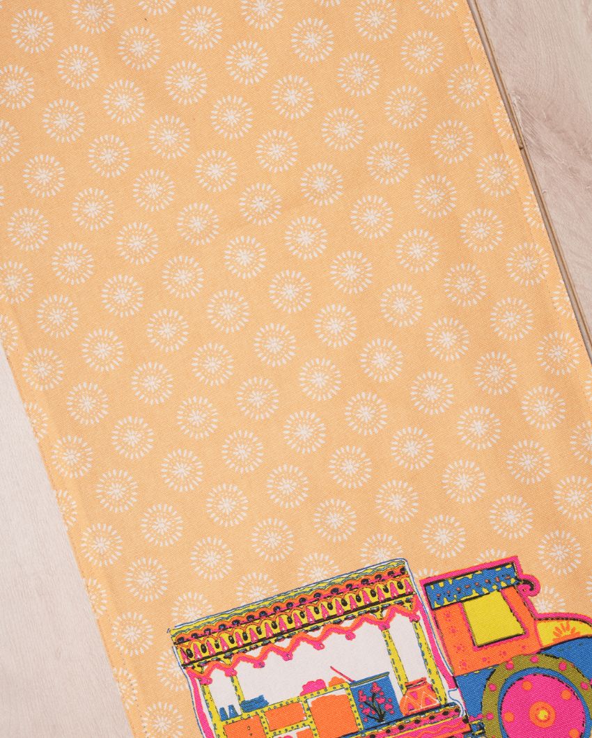 Rangeela Truck Cotton Printed Table Runner | 72 x 13 inches