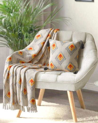 Roshni Cotton Printed Throw With Cushion Cover