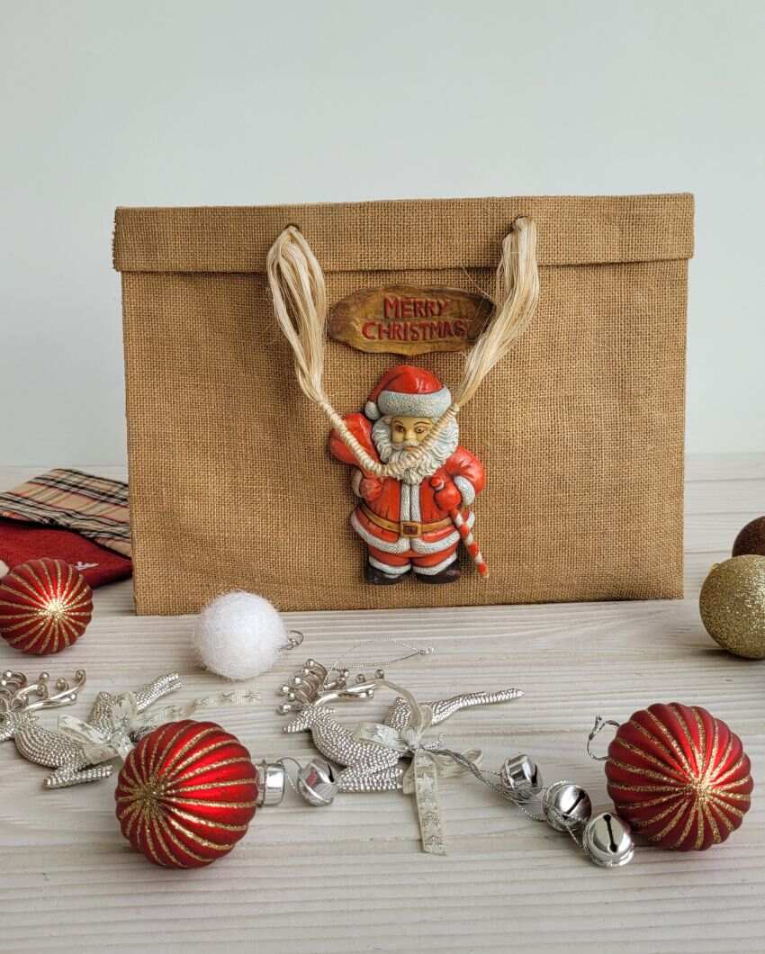 Elegant Santa Jute Bag | 37 X 7 X 28 inches