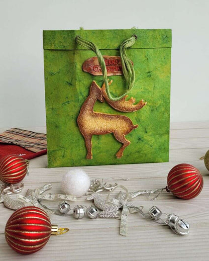 Reindeer Green Paper Bag | 28 X 8 X 30 Inches ( low price )