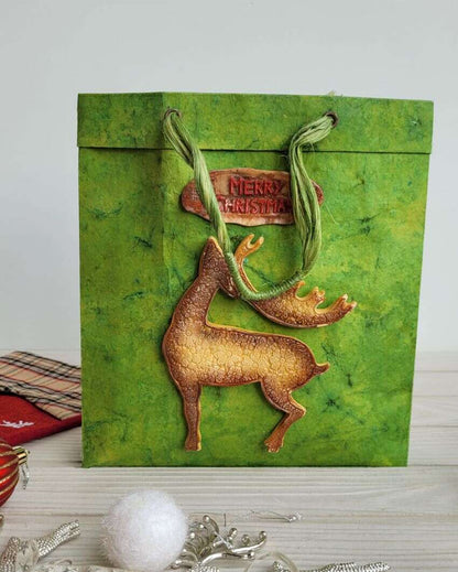 Reindeer Green Paper Bag | 28 X 8 X 30 Inches ( low price )