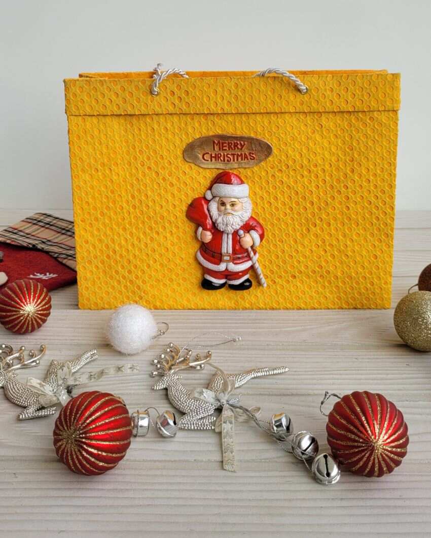 Festive Santa Yellow Bag | 37 X 10 X 28 inches