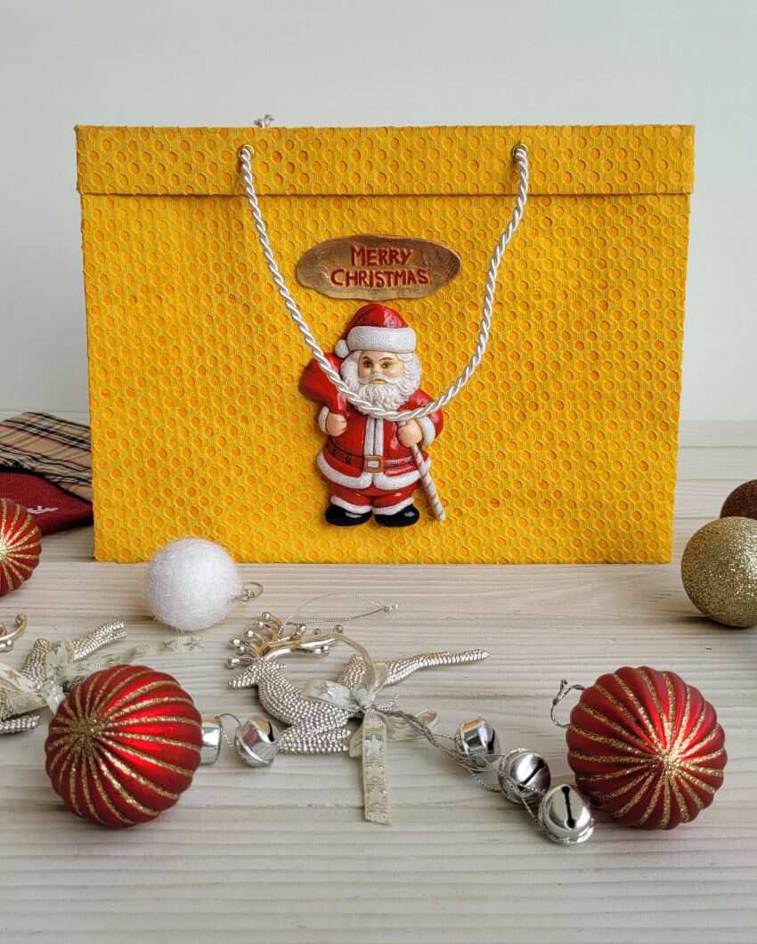 Festive Santa Yellow Bag | 37 X 10 X 28 inches