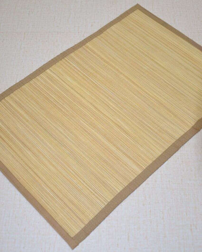 Bamboo Plain Natural Placemats | Set Of 6 | 19 x 13 inches