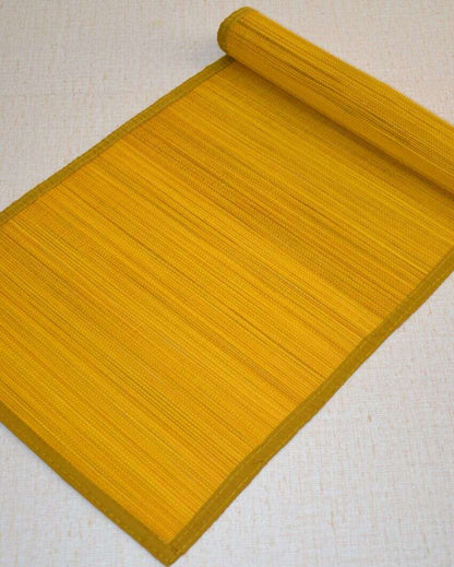 Bamboo Plain Mustard Table Runner | 48 x 13 inches