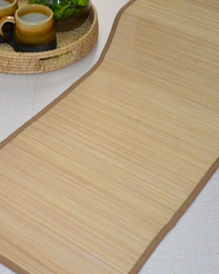 Bamboo Plain Natural Table Runner | 48 x 13 inches