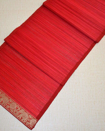 Bamboo Brocade Red Table Runner | 48 x 13 inches