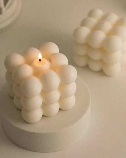 Modern Aesthetic Bubble Soy Wax Candle | 5.1 x 5.1 cm / 2 x 2 inches