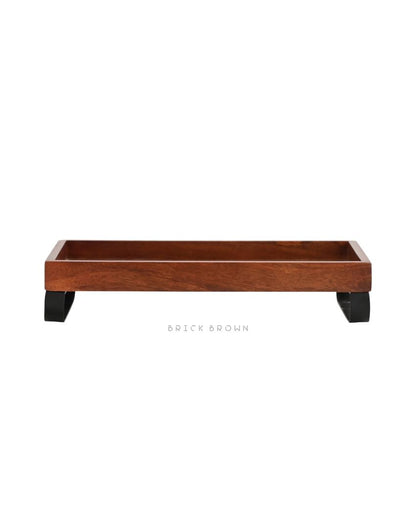 Serving Tray With Metal Stand | 13 x 8 x 3 inches