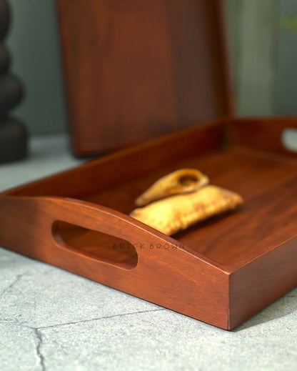 Classic Wooden Serving Tray | Set of 2 | 13 & 16 inches