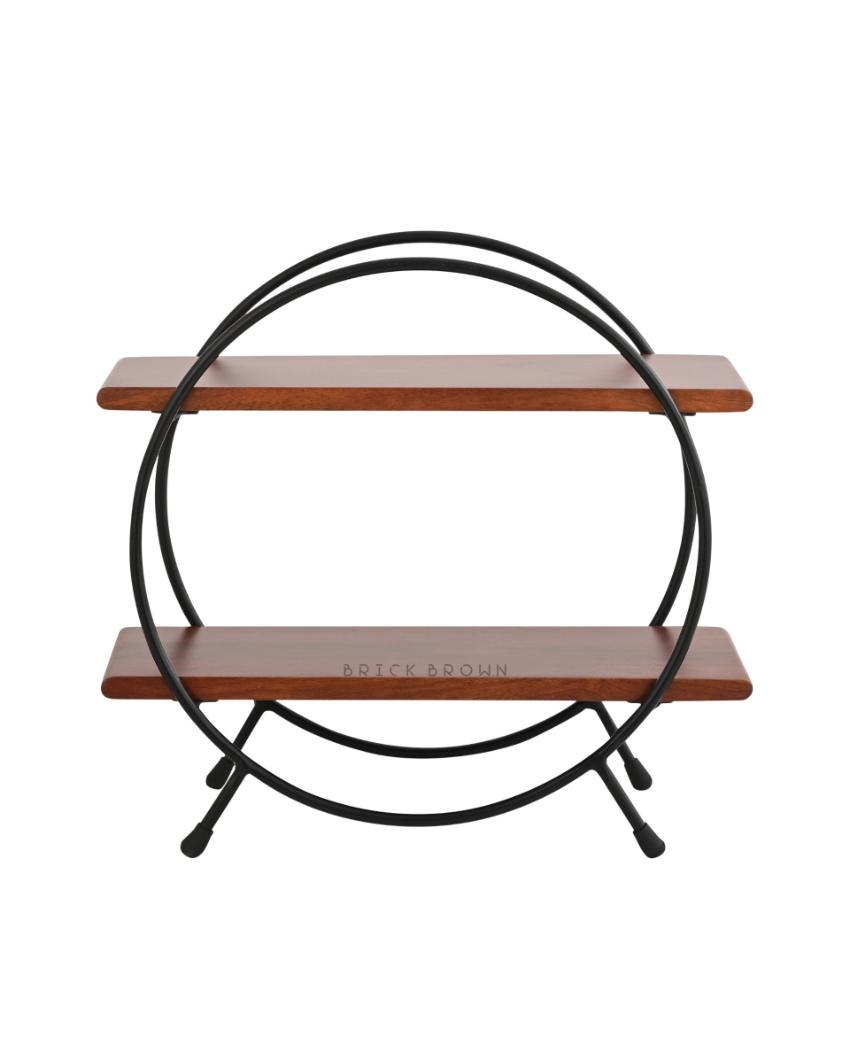 Circular Organizer With Black Frame | 16 x 14.5 x 6 inches