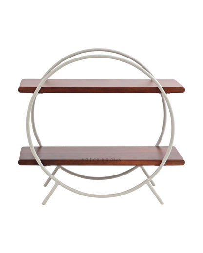 Home & Kitchen Wooden Circular Organizer with Frame | 16 x 14.5 x 6 inches