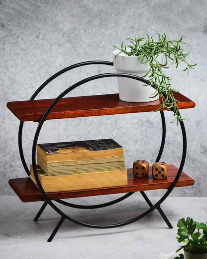 Circular Organizer With Black Frame From Mahogany Collection Title