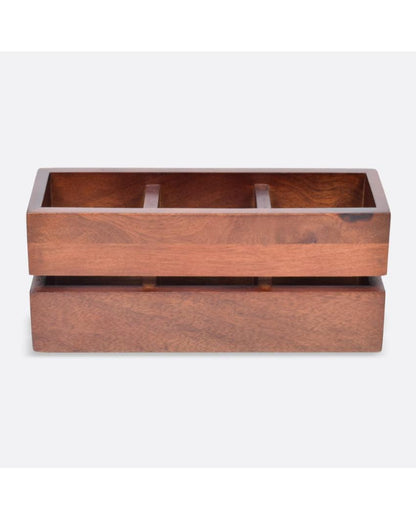 Cranny Wooden Cutlery Holder | 9 x 3 x 4 inches