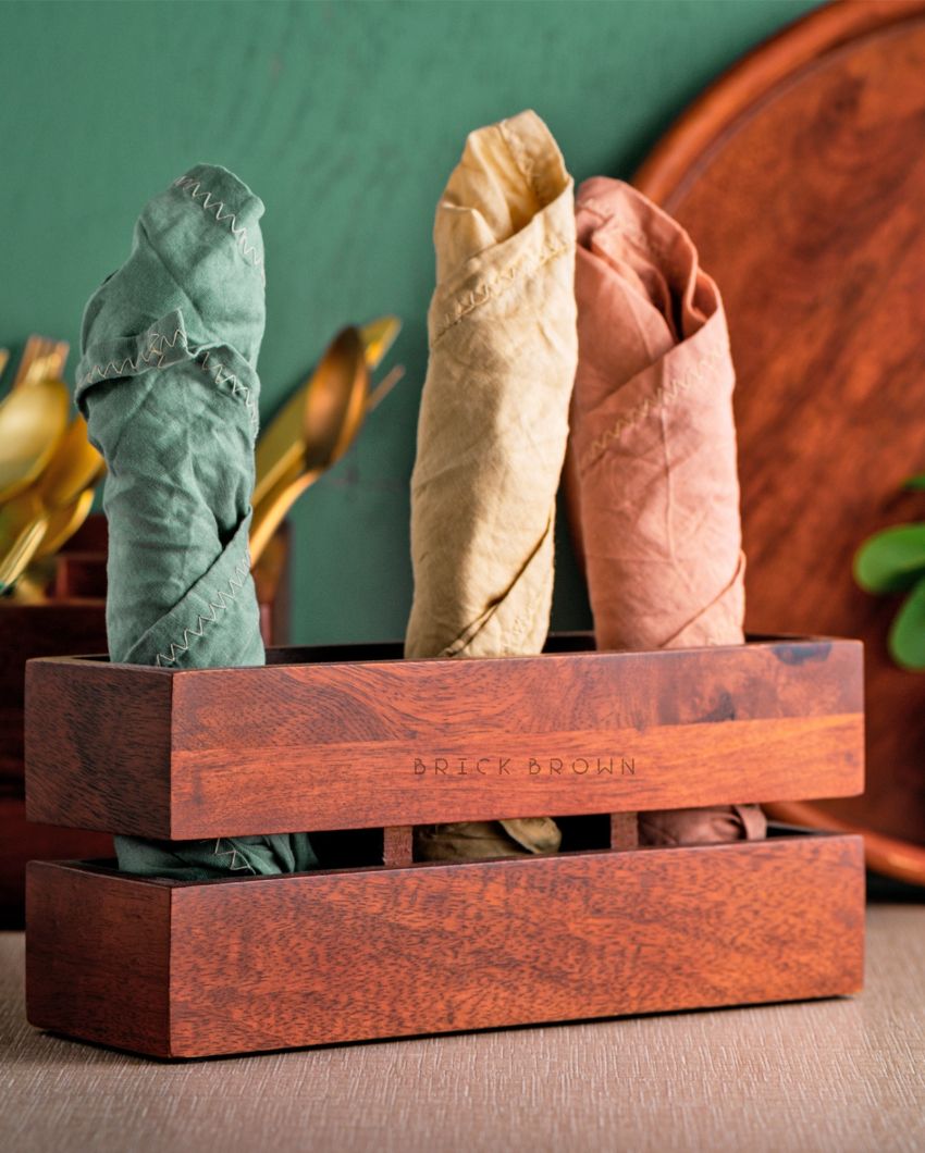 Cranny Wooden Cutlery Holder | 9 x 3 x 4 inches