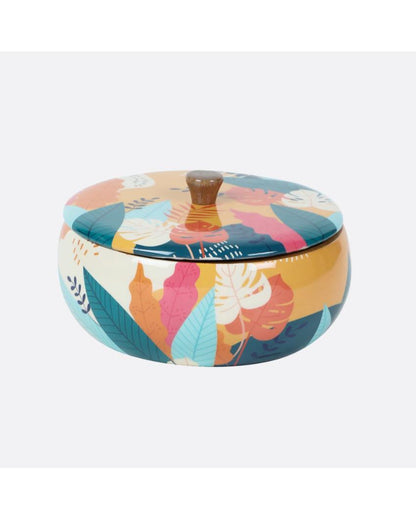 Tropical Wooden Roti Box | 1.6 L | 9 x 9 x 4 inches