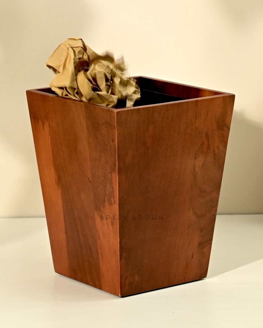 Dwindle Wooden Wastebasket | 8 x 8 x 10 inches