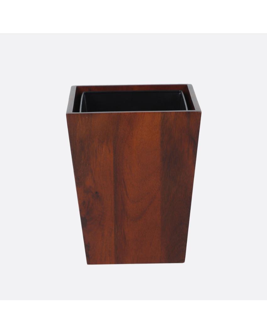 Dwindle Wooden Wastebasket | 8 x 8 x 10 inches