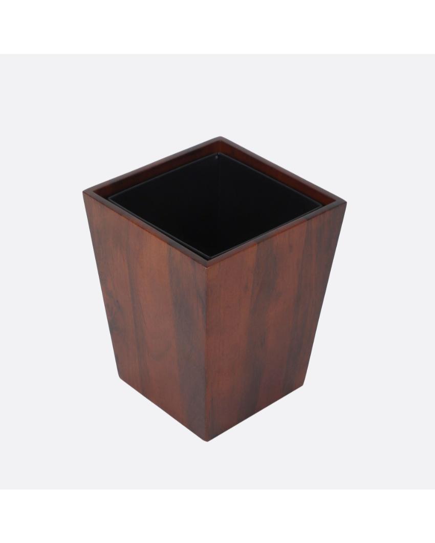 Dwindle Wooden Wastebasket | 8 x 8 x 10 inches