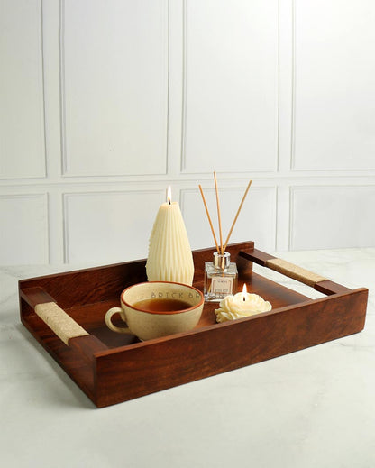 Tribal Wooden Serving Tray | 16 x 10 x 2 inches