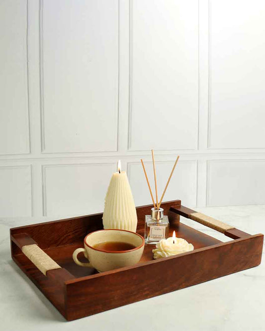 Tribal Wooden Serving Tray Title
