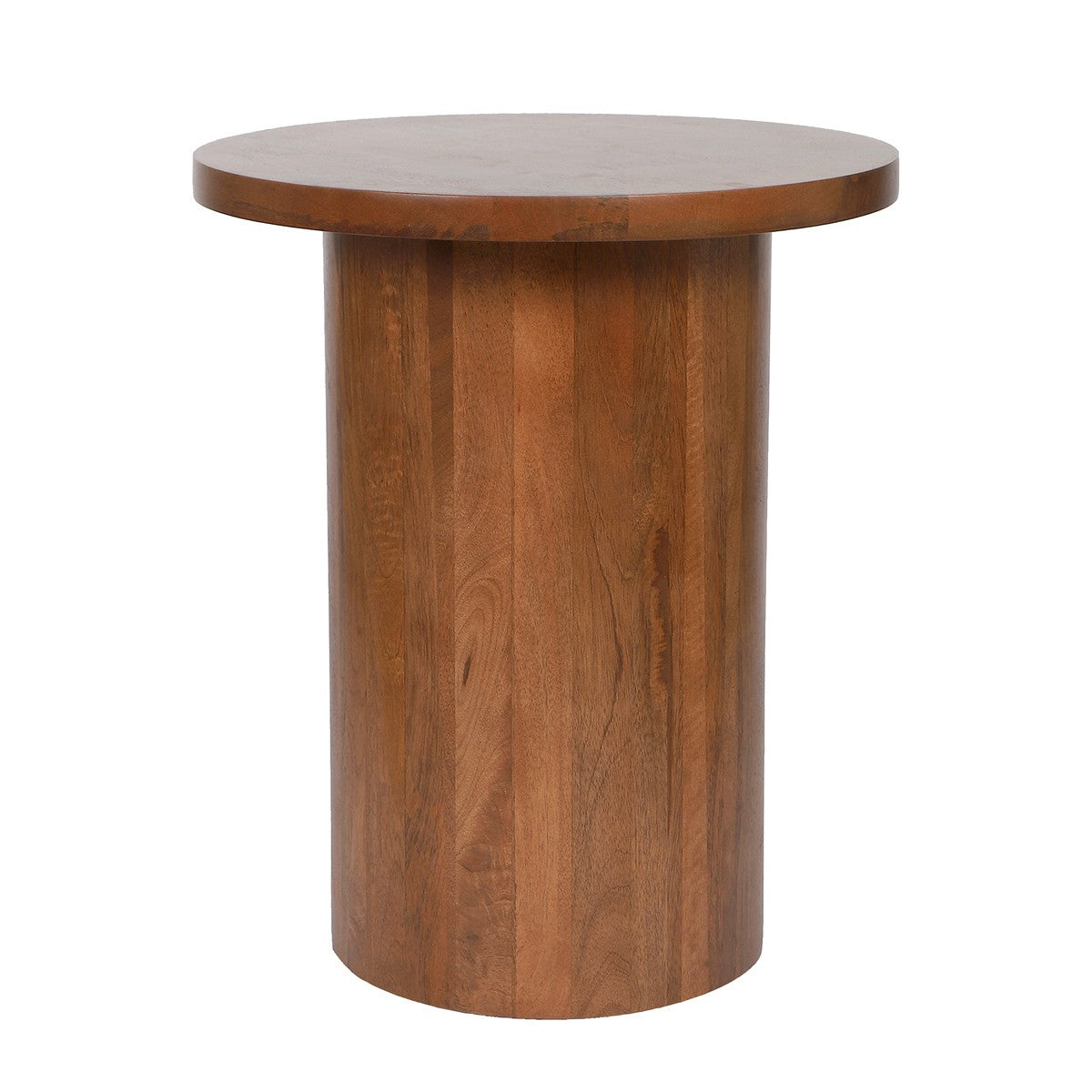 Rounded Twist Wooden Accent Table Title