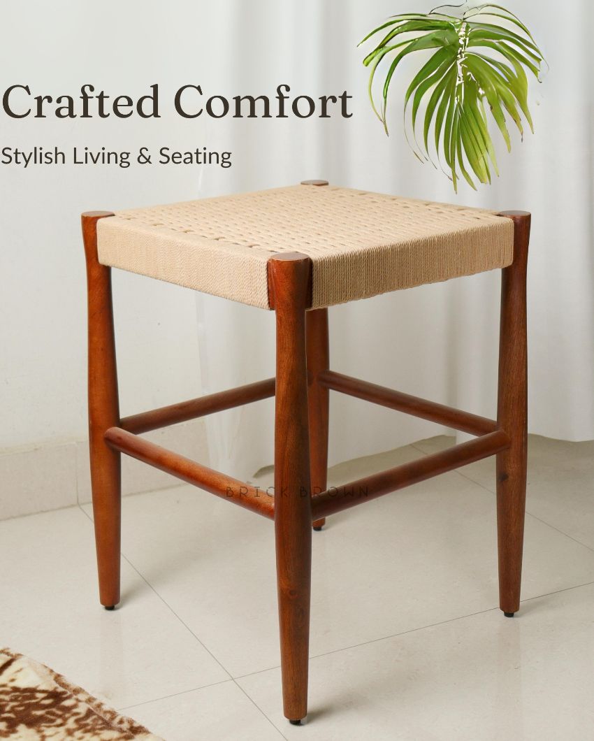 Loom Nest Wooden Stool | 16 x 16 x 21 inches