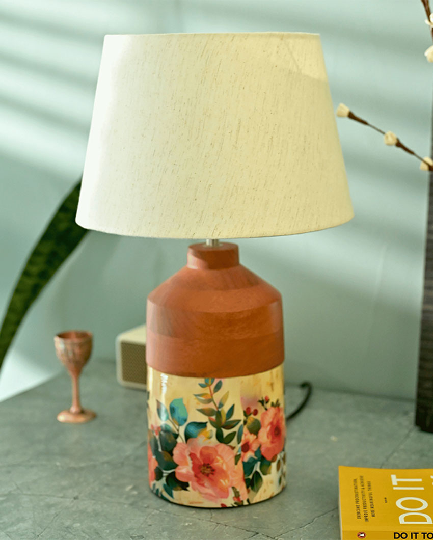 Luminous Elegance Pastel Flora Table Lamp