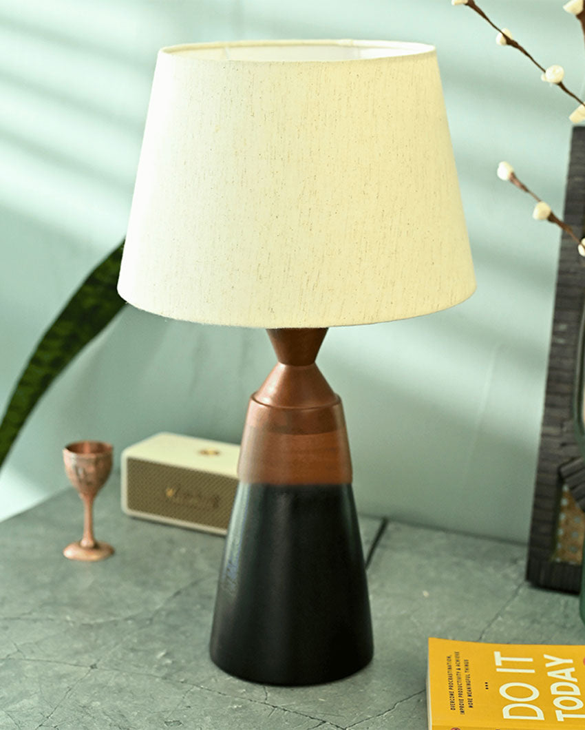 Wooden Base Walnight Table Lamp