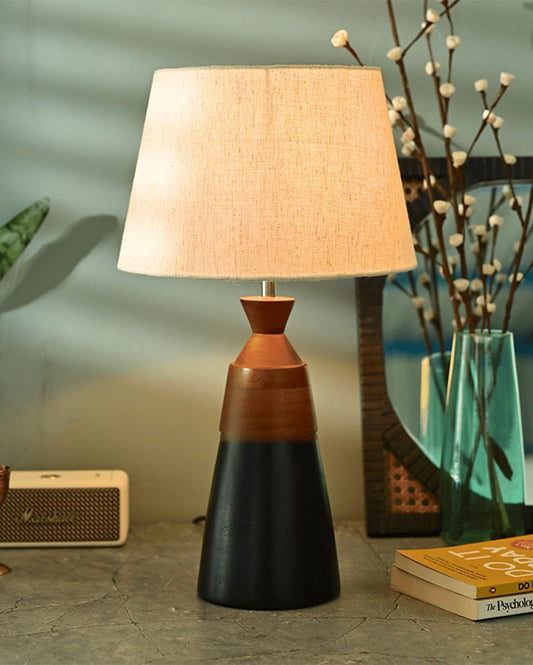 Wooden Base Walnight Table Lamp